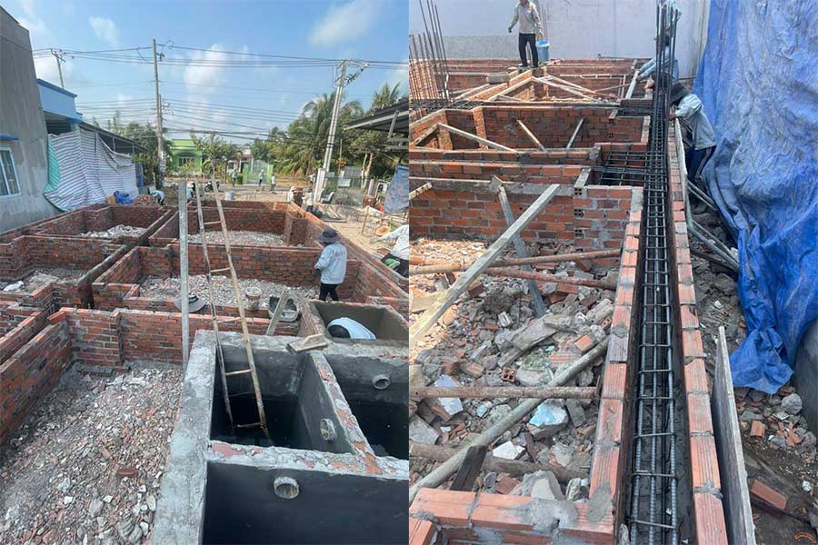 Giai đoạn thi công móng