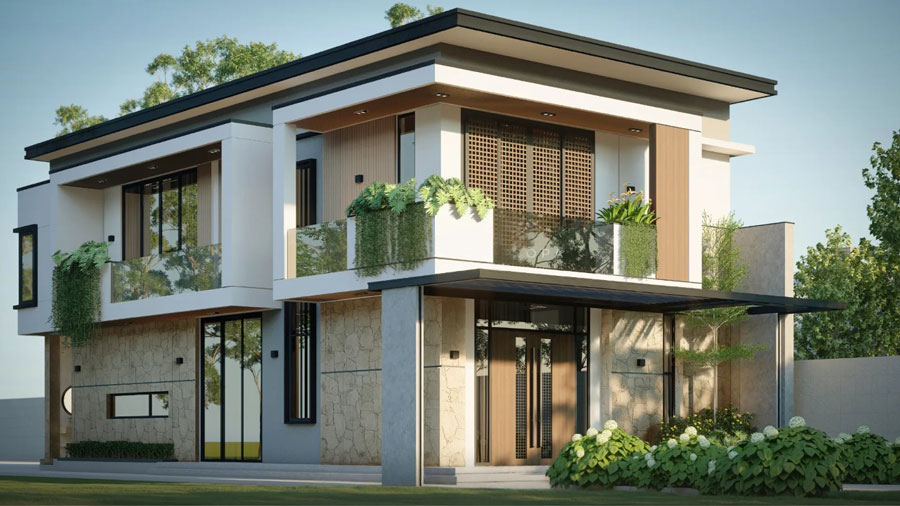 Mẫu thiết kế biệt thự 2 tầng 150m2