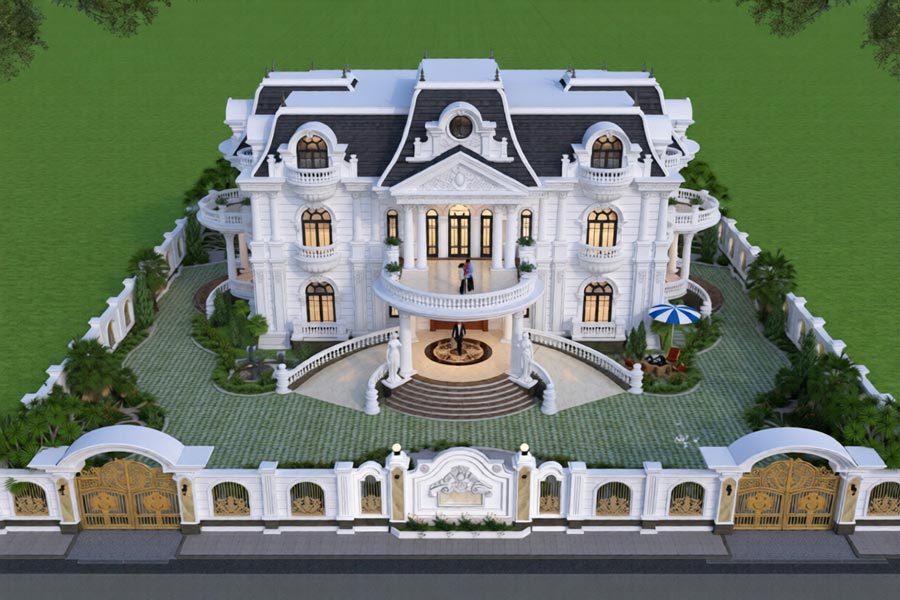 Mẫu biệt thự 2 tầng 400m2