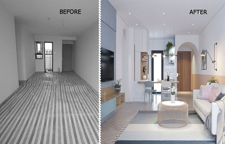 Thiết kế phối cảnh 3D cho các hạng mục cải tạo