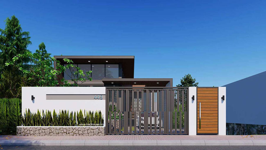 Thiết kế biệt thự mái bằng hiện đại