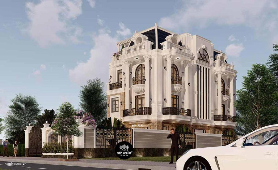 Thiết kế nhà biệt thự mái Mansard