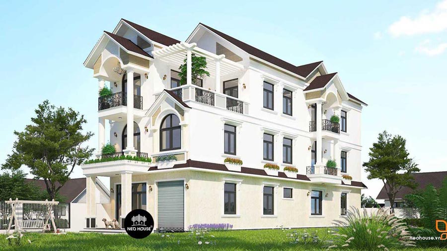 Mẫu biệt thự đẹp tại Hải Phòng 6 phòng ngủ