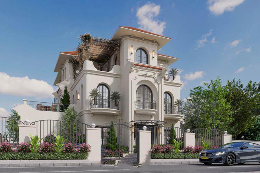 Mẫu biệt thự phong cách Địa Trung Hải tại Hải Phòng