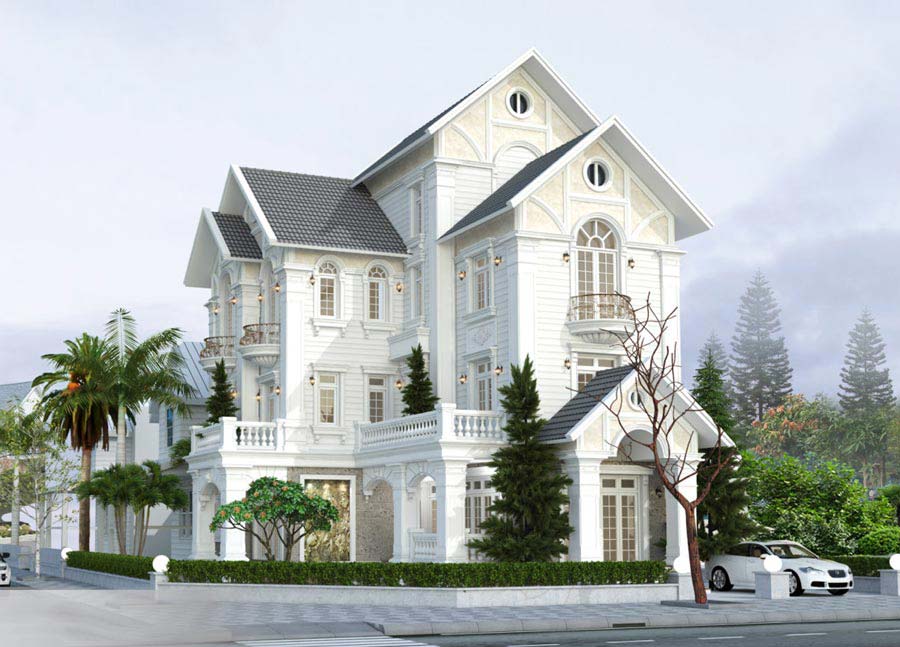 Mẫu biệt thự chữ L tại Hải Phòng