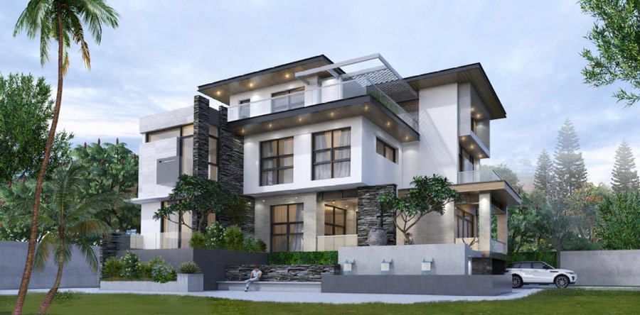 Thiết kế biệt thự hiện đại có tầng hầm