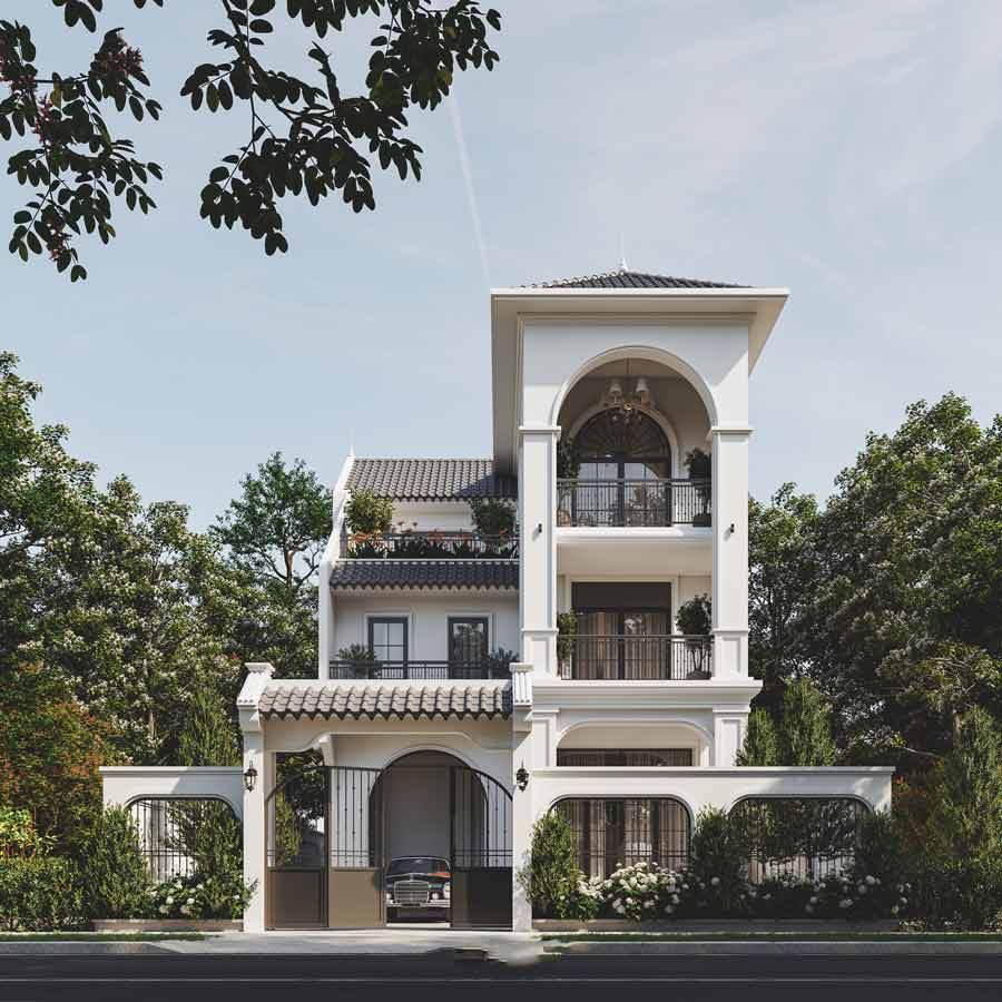 Tôn lên đẳng cấp gia chủ qua lối kiến trúc sang trọng