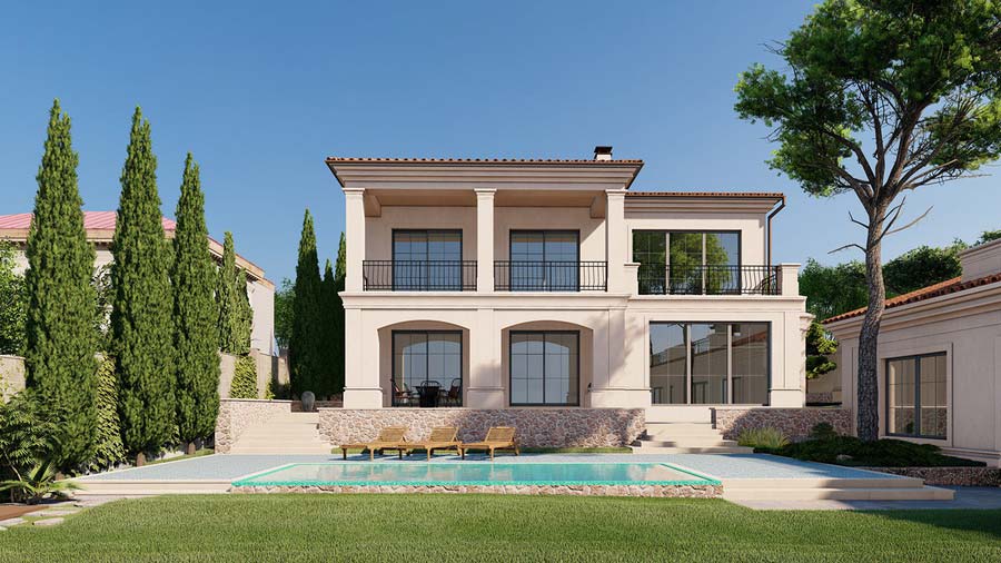 Villa phong cách Địa Trung Hải hiện đại