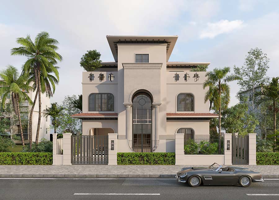 Villa phong cách Địa Trung Hải hiện đại