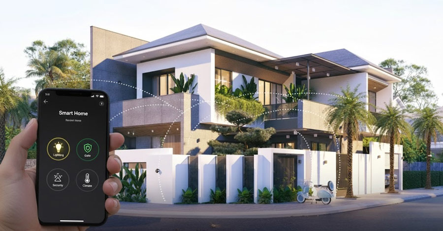 Xu hướng thiết kế biệt thự 2 tầng thông minh Smart Home