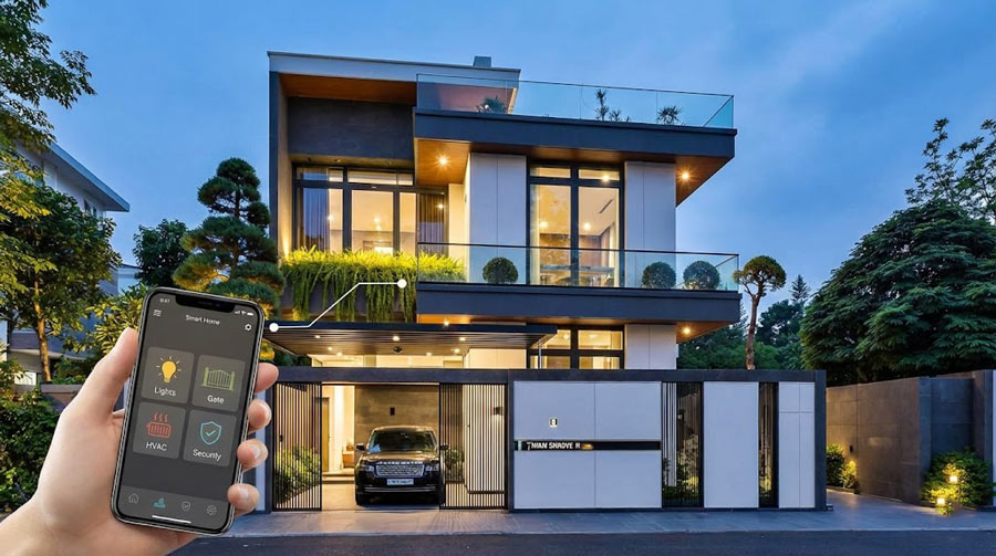 Xu hướng thiết kế biệt thự 2 tầng thông minh Smart Home