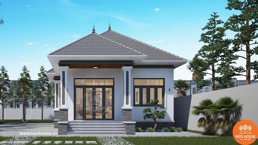 Mẫu thiết kế biệt thự 1 tầng 120m2