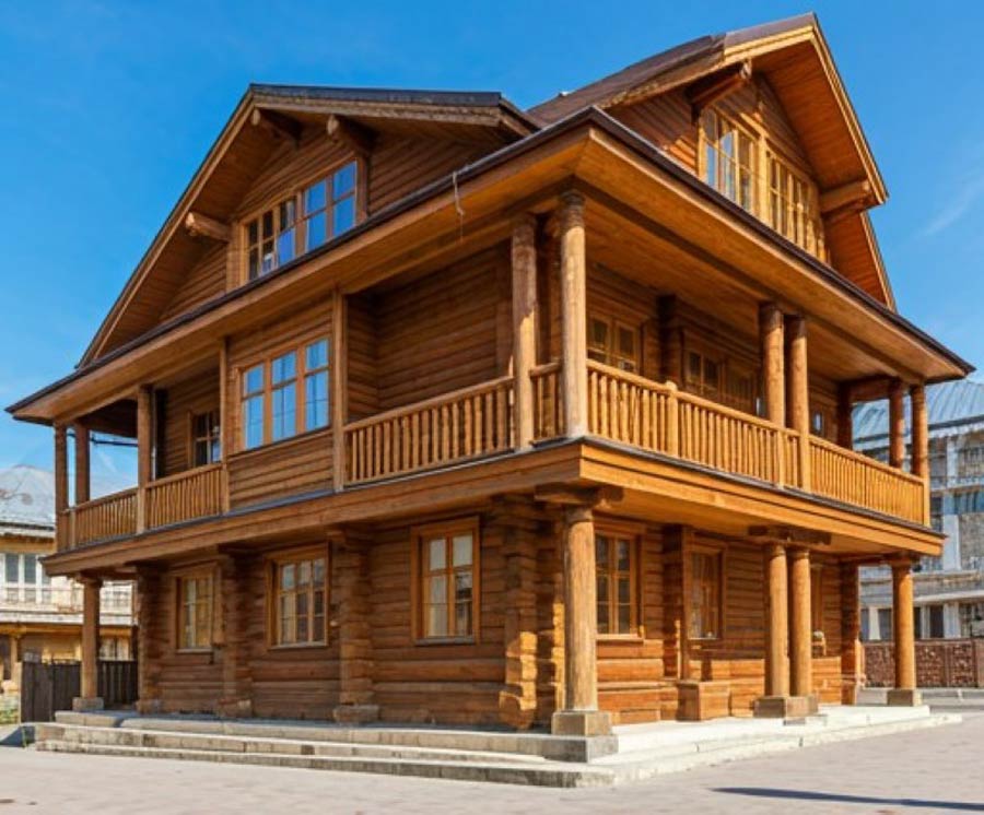 Biệt thự gỗ 3 tầng sang trọng