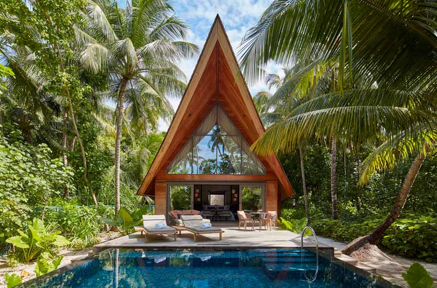Thiết kế biệt thự gỗ có hồ bơi