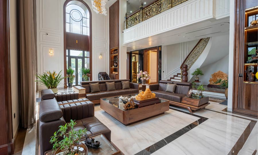 Bố trí nội thất & ánh sáng khoa học trong biệt thự kính