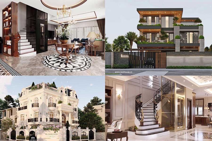 25+ Biệt Thự Có Thang Máy Đẹp, Hiện Đại & Đầy Đủ Tiện Nghi