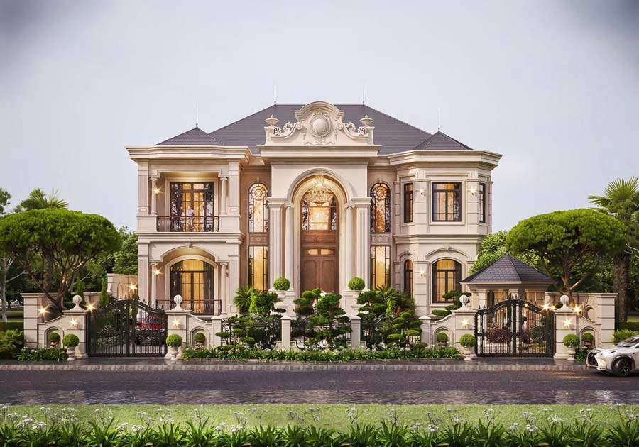 Thiết kế biệt thự 10 tỷ 2 tầng