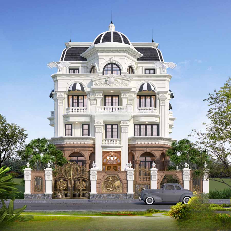 Biệt thự 10 tỷ 4 tầng dành cho gia đình đông thành viên