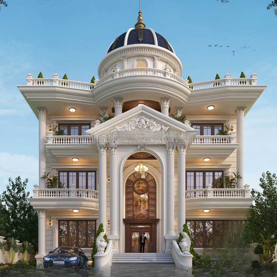 Thiết kế biệt thự 10 tỷ có tầng hầm