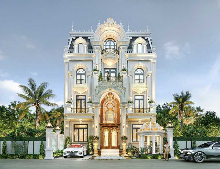 Mẫu biệt thự 10 tỷ tân cổ điển sang trọng