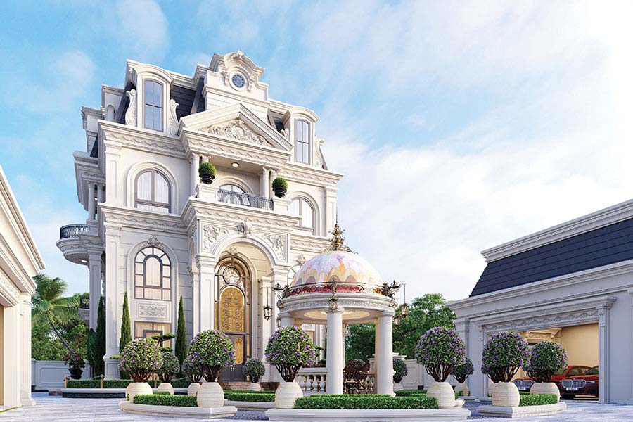 Mẫu biệt thự 10 tỷ tân cổ điển sang trọng