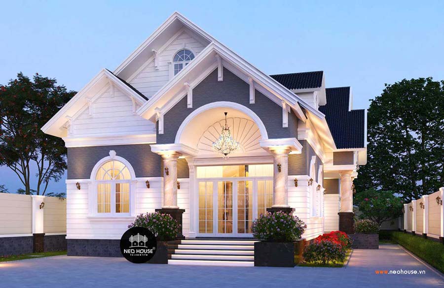 Mẫu biệt thự 1 tầng 10x20m