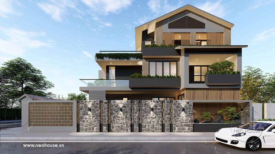 Mẫu thiết kế nhà biệt thự 3 tầng 10x20