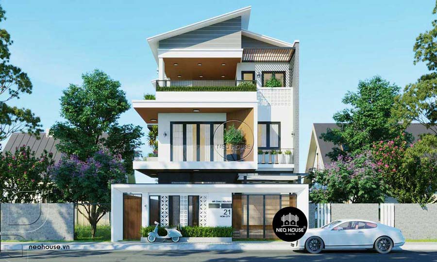 Mẫu thiết kế nhà biệt thự 3 tầng 10x20