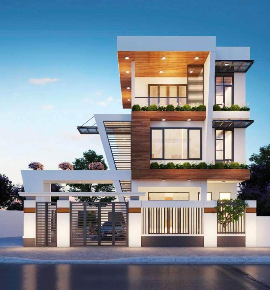 Mẫu biệt thự 10x20 có gara