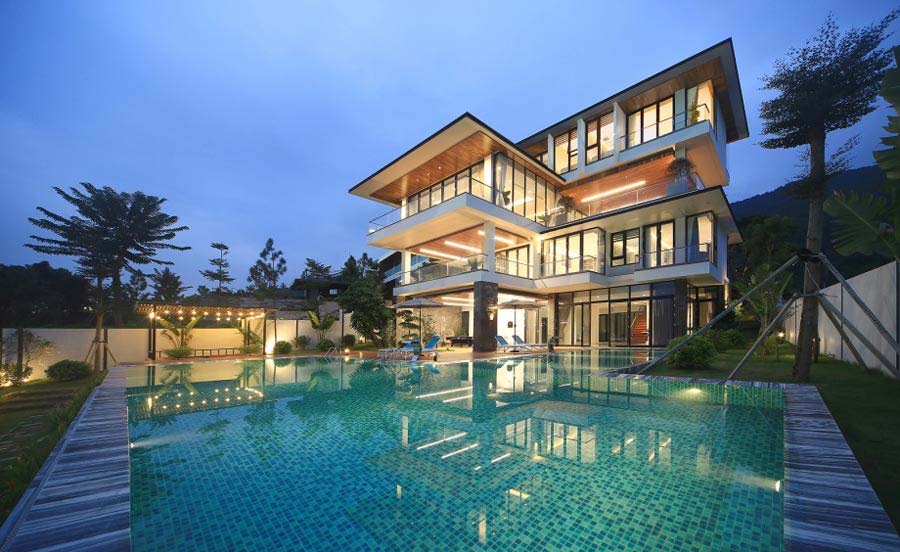 Thiết kế biệt thự 10x20 có hồ bơi