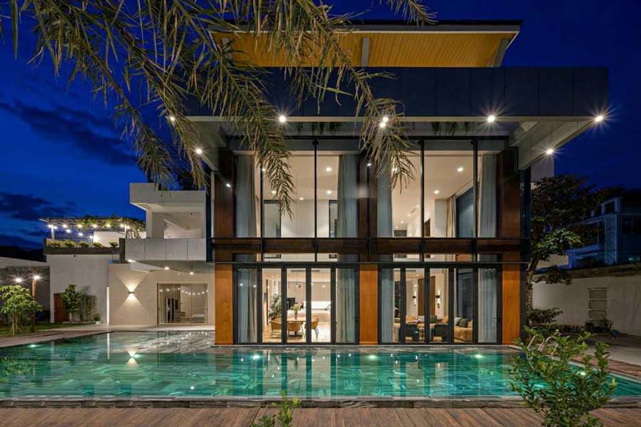 Thiết kế biệt thự 10x20 có hồ bơi