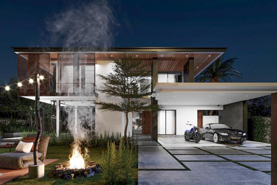 Thiết kế biệt thự đẹp 10x20m có sân vườn