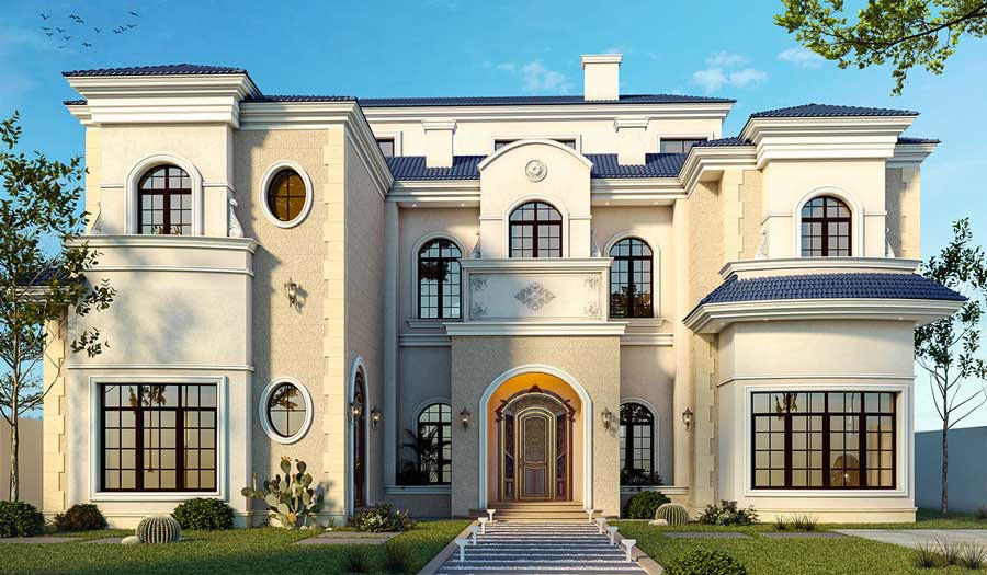 Mẫu thiết kế biệt thự 10x20 phong cách châu Âu