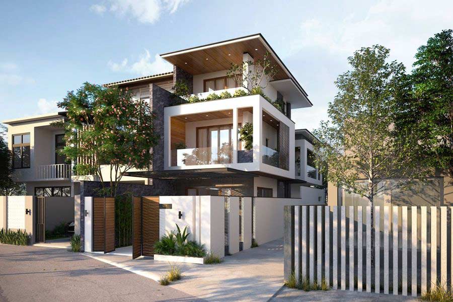 Biệt thự 250m2 2 mặt tiền cách tân mới mẻ