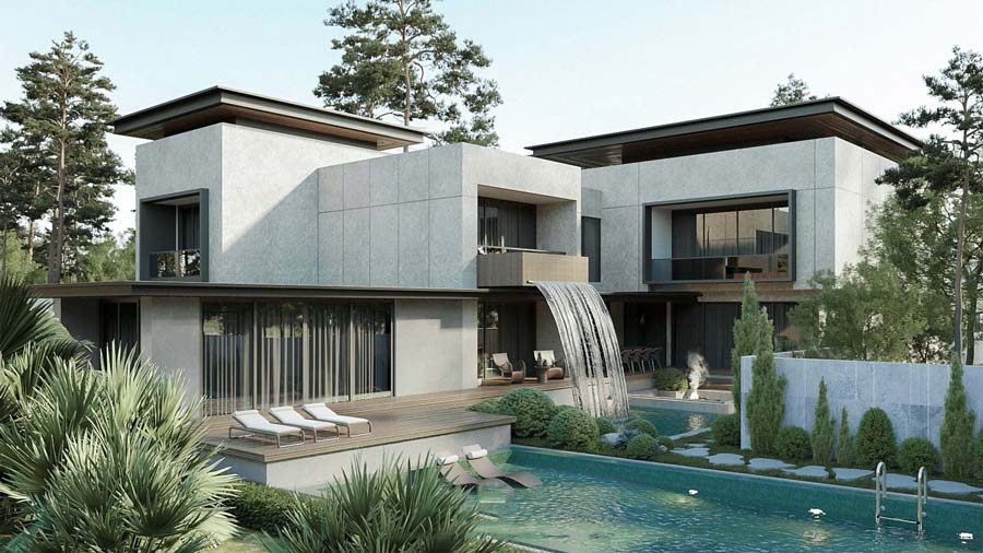 Thiết kế biệt thự 250m2 có hồ bơi