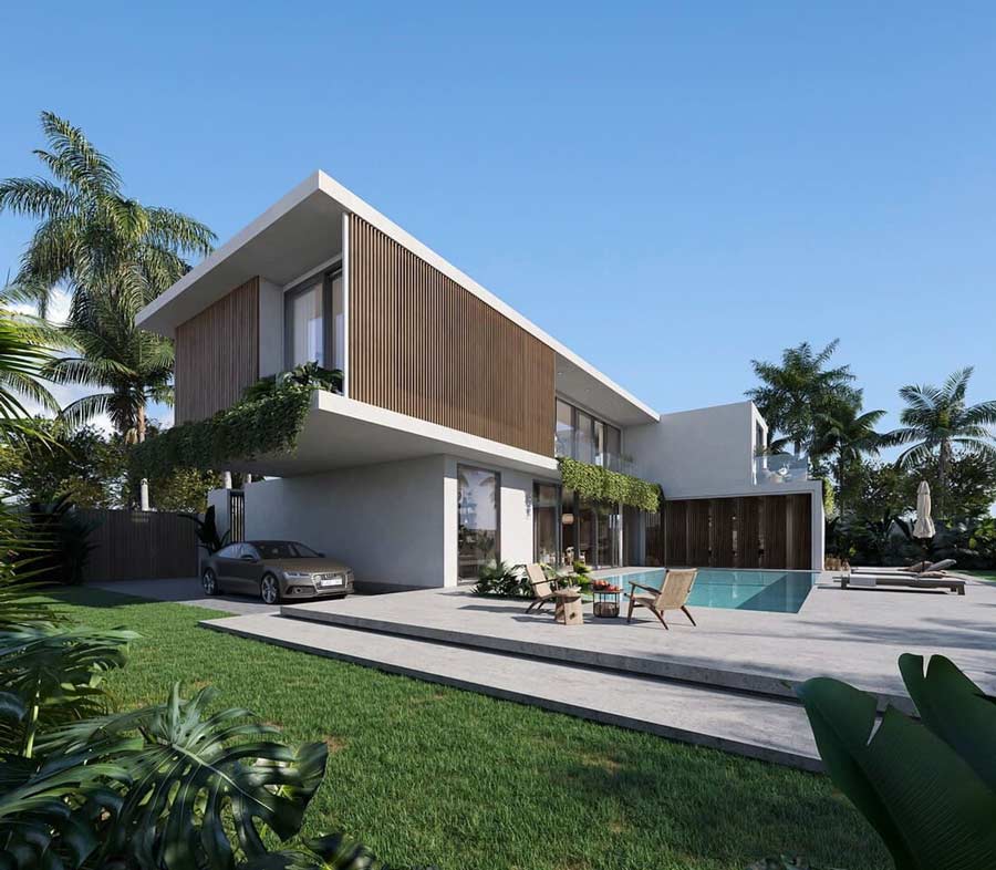 Thiết kế biệt thự đẹp 400m2 mái bằng