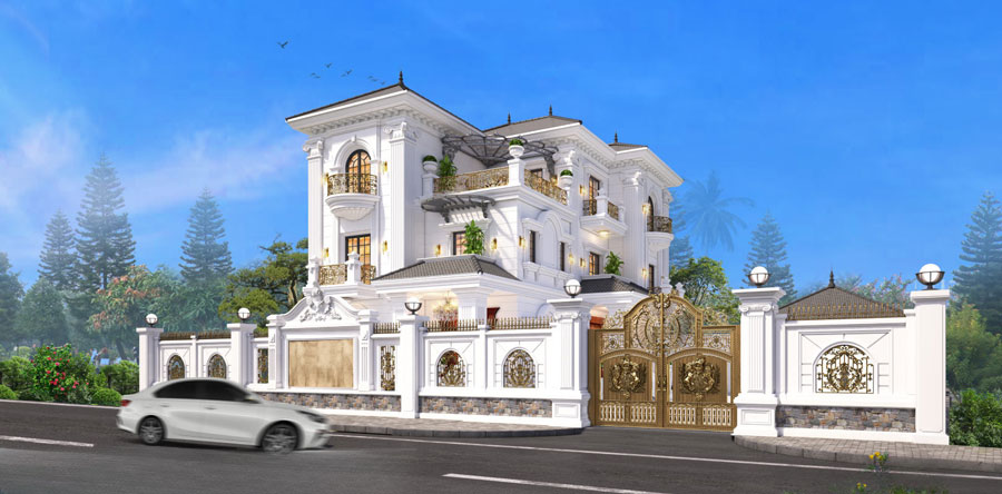 Biệt thự diện tích 400m2 mái nhật