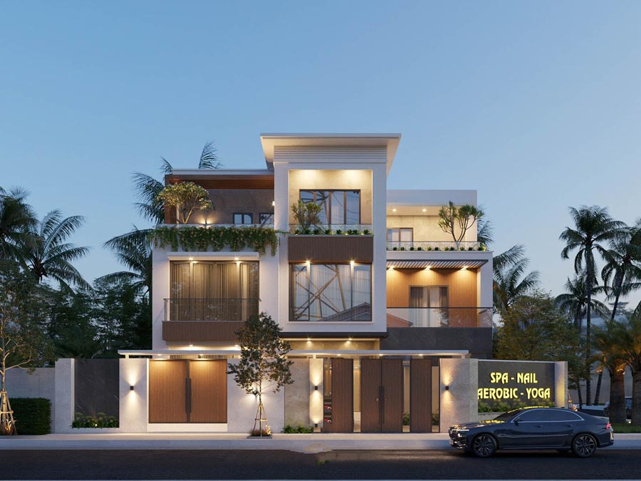 Biệt thự 400m2 phong cách kiến trúc hiện đại
