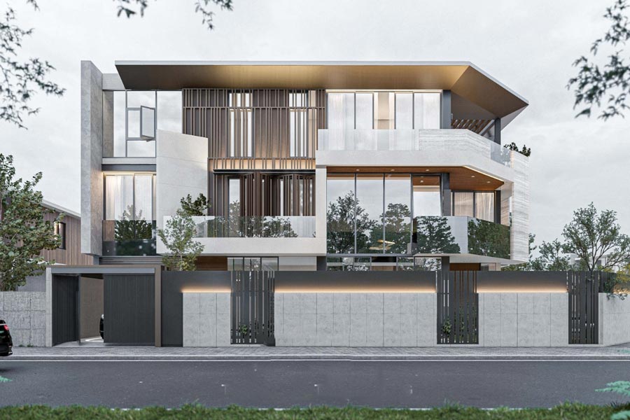 Biệt thự 400m2 phong cách kiến trúc hiện đại