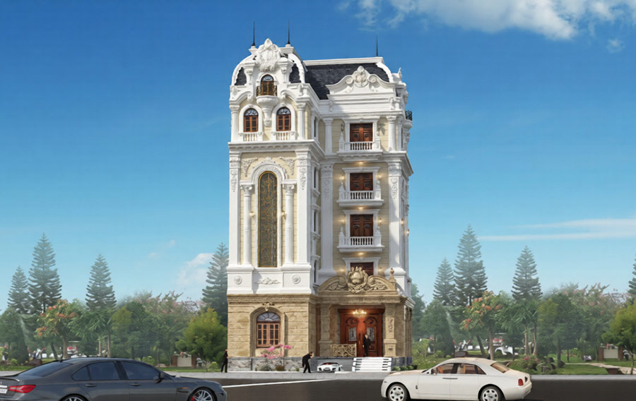 Biệt thự 5 tầng có tầng hầm