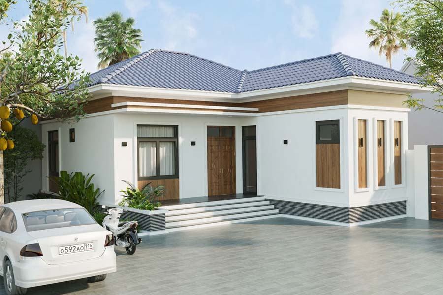 Mẫu thiết kế biệt thự 1 tầng 600 triệu