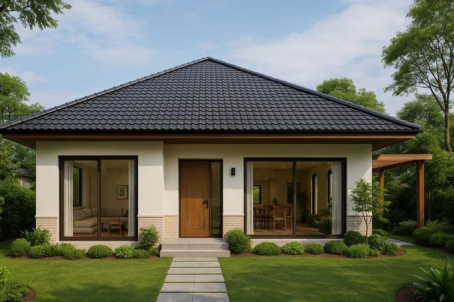 Mẫu thiết kế biệt thự 1 tầng 600 triệu