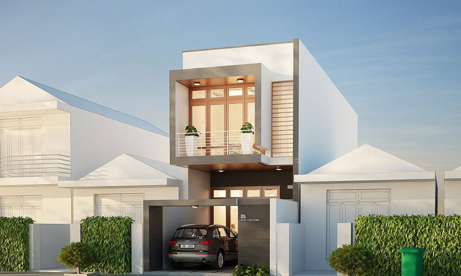Nhà biệt thự 2 tầng 600 triệu dạng ống