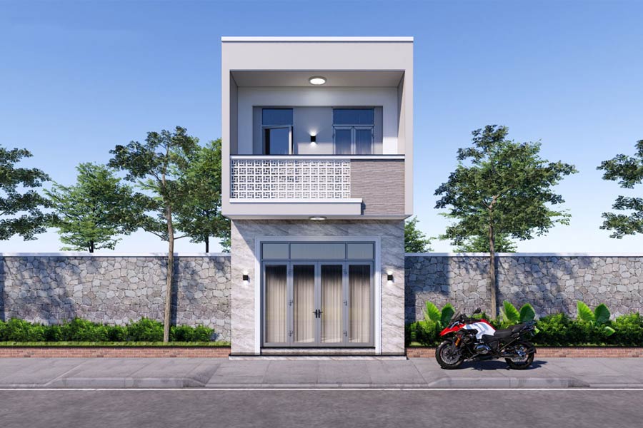 Nhà biệt thự 2 tầng 600 triệu dạng ống