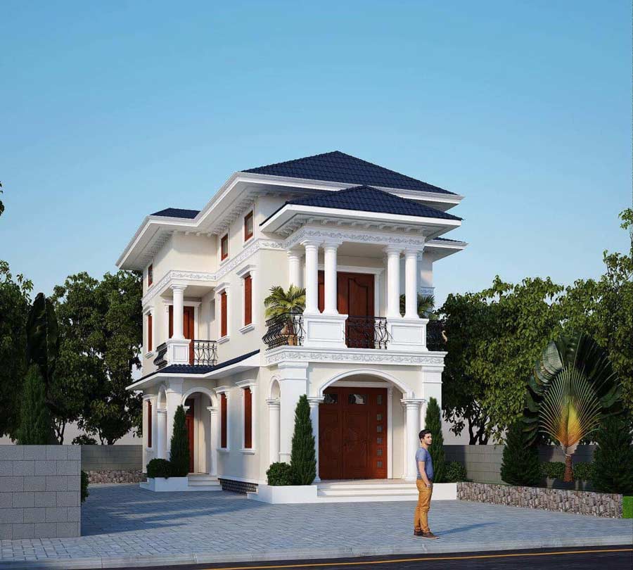Mẫu biệt thự 600 triệu 3 phòng ngủ