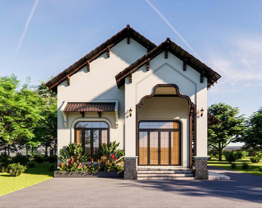 Mẫu biệt thự 600 triệu 3 phòng ngủ