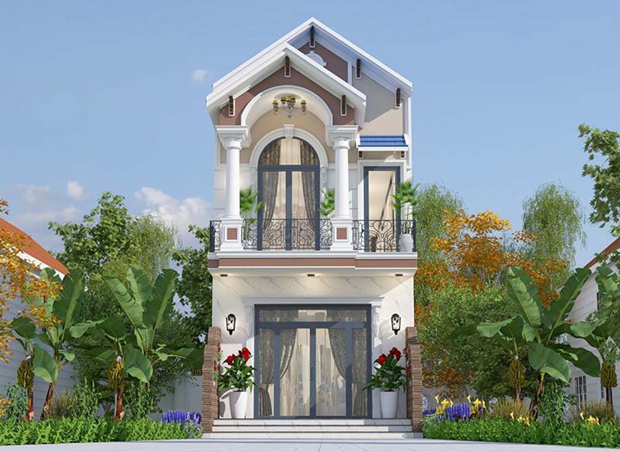Thiết kế biệt thự 600 triệu 4 phòng ngủ