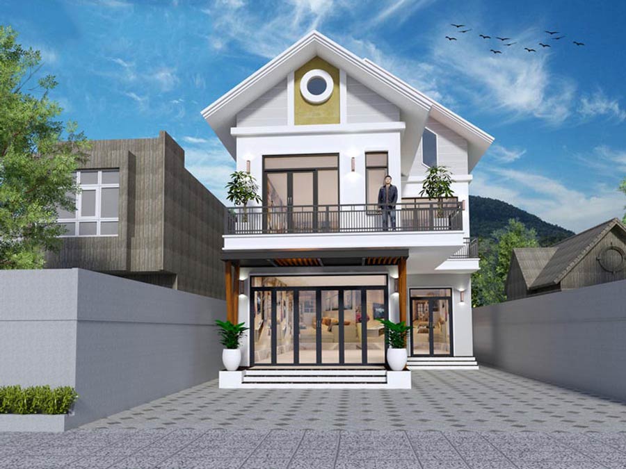 Biệt thự 600 triệu mặt tiền 6m phong cách hiện đại