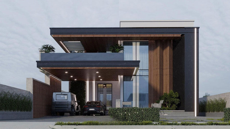 Thiết kế biệt thự 9x15m có gara