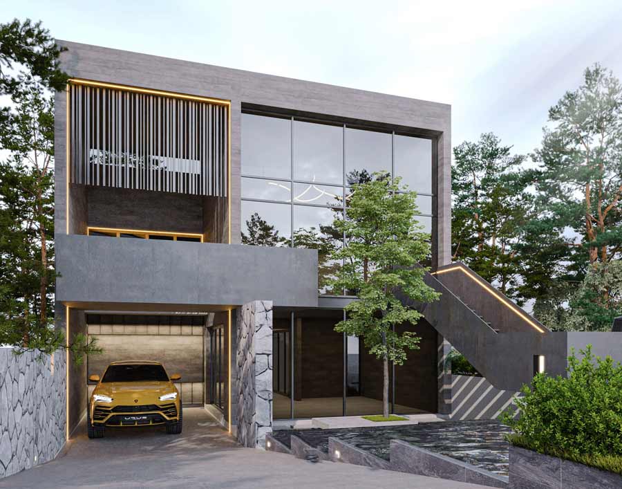 Thiết kế biệt thự 9x15m có gara